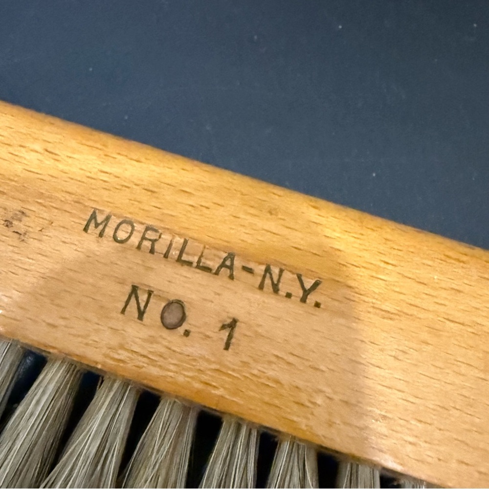 Vintage MORILLA-NY No.1 100% Horsehair Sterilized Drafting Dusting Brush - Picture 4 of 10
